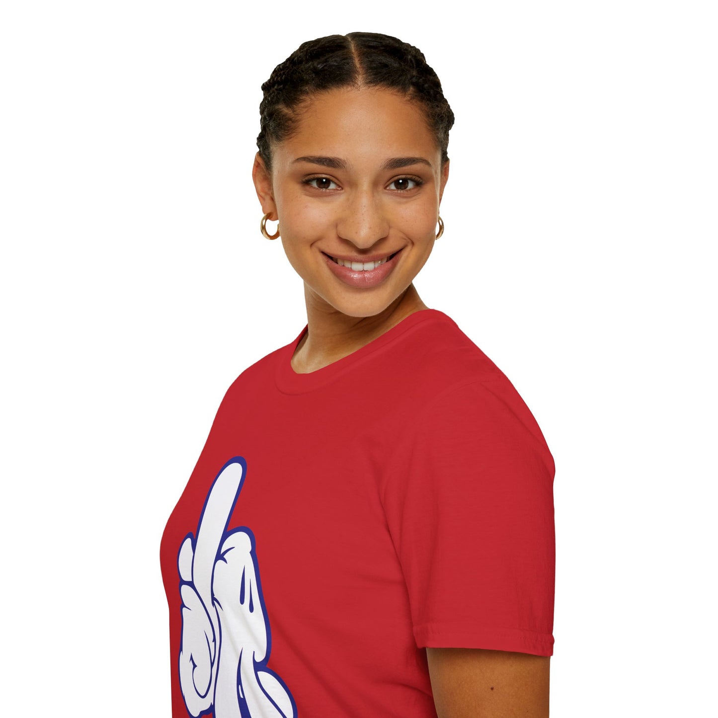 LA Dodgers Mickey Hands Baseball Fan Shirt Alt