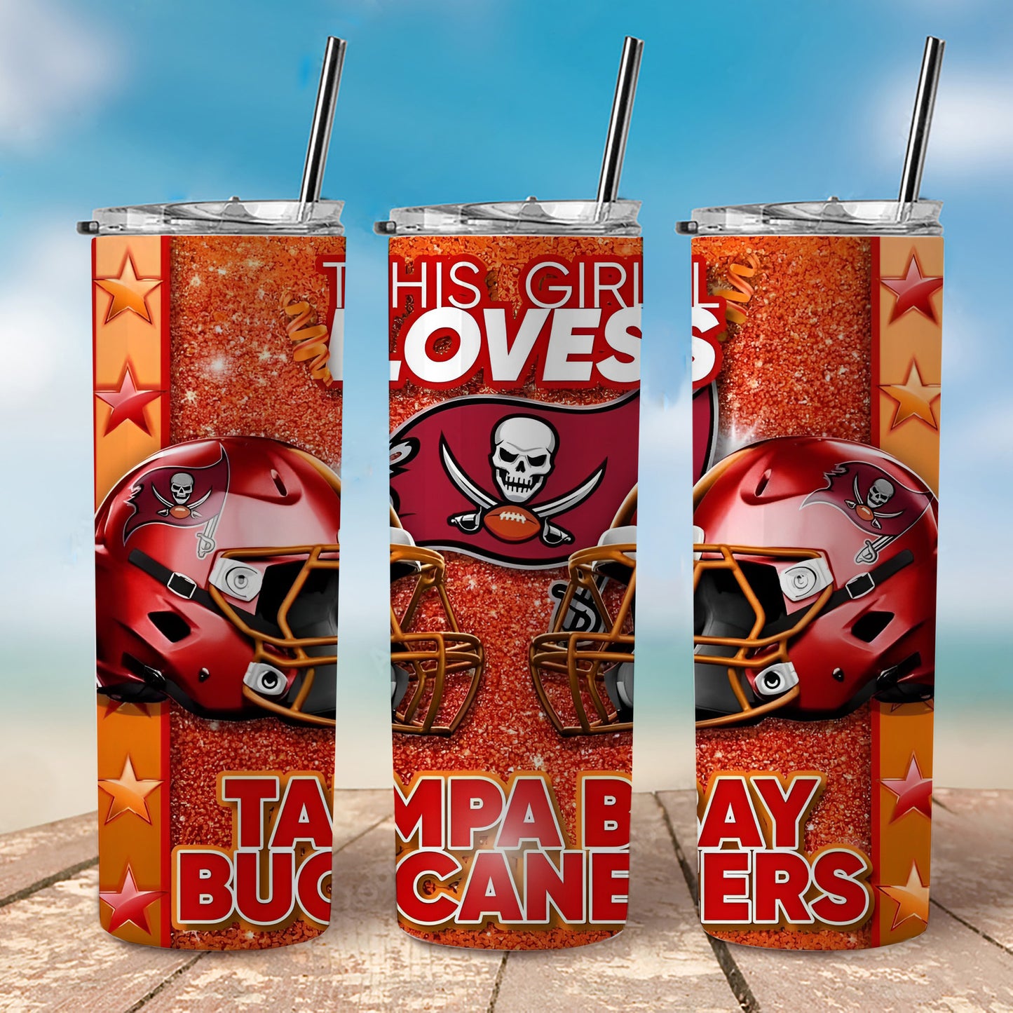 "This Girl Loves...." American Football Tumbler, 20 oz Tumbler