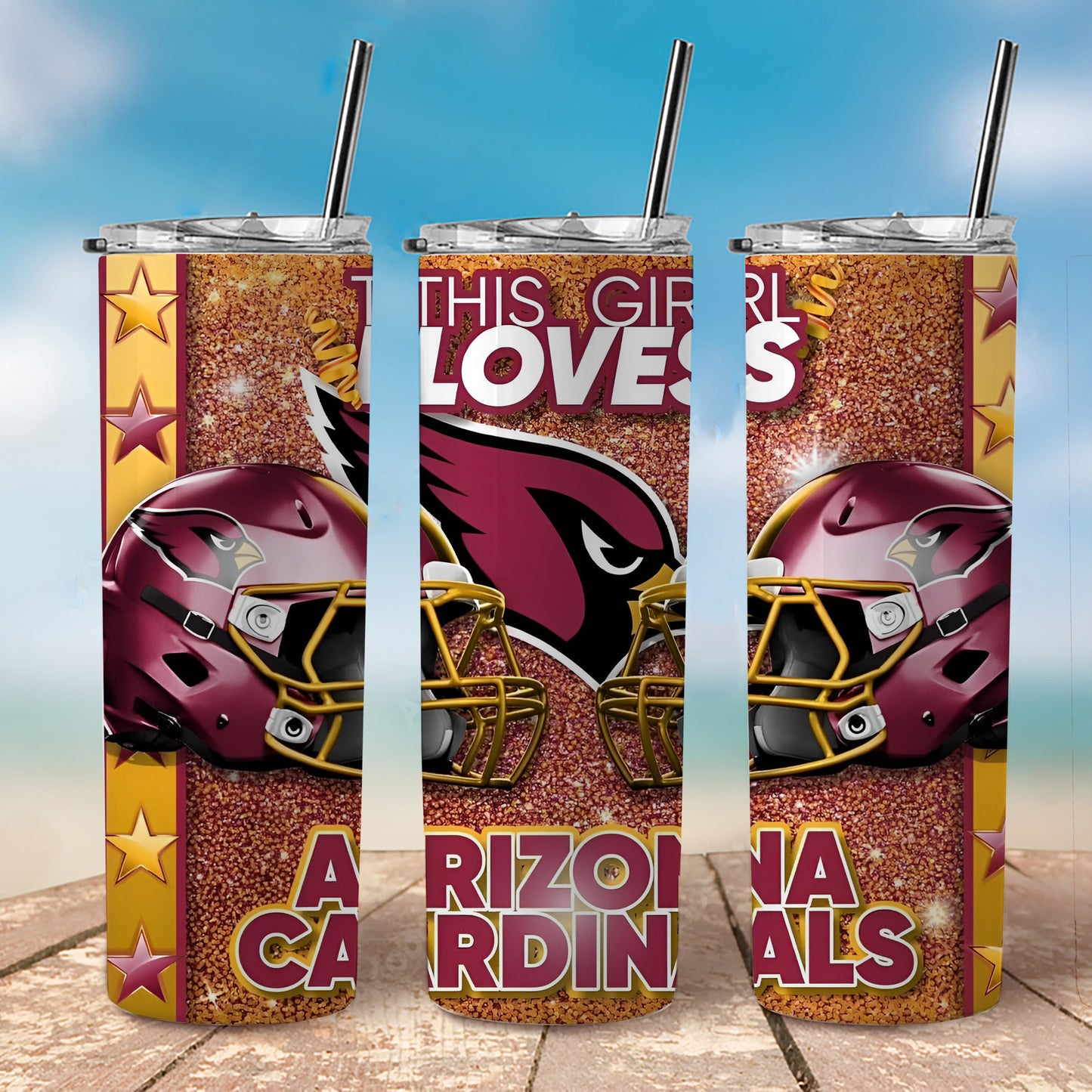 "This Girl Loves...." American Football Tumbler, 20 oz Tumbler