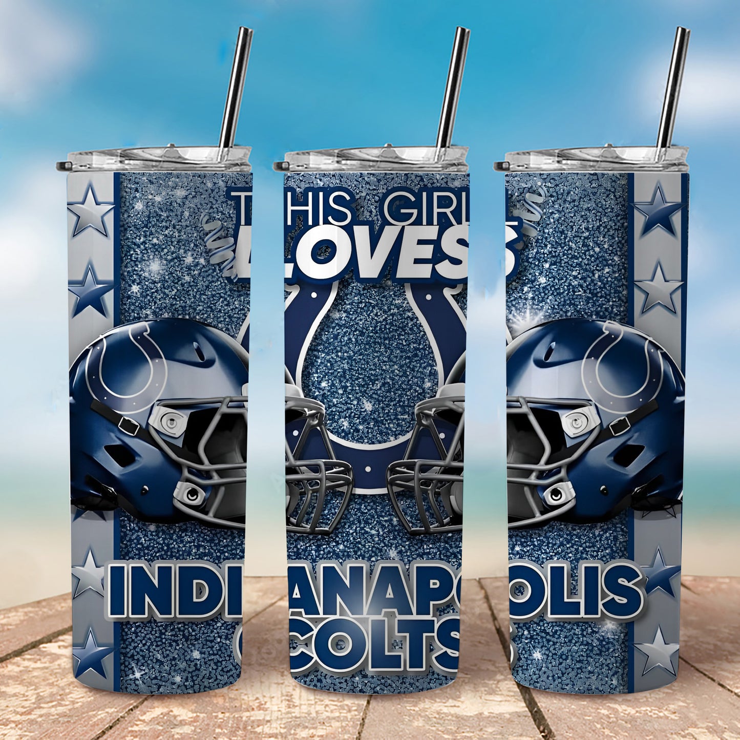 "This Girl Loves...." American Football Tumbler, 20 oz Tumbler