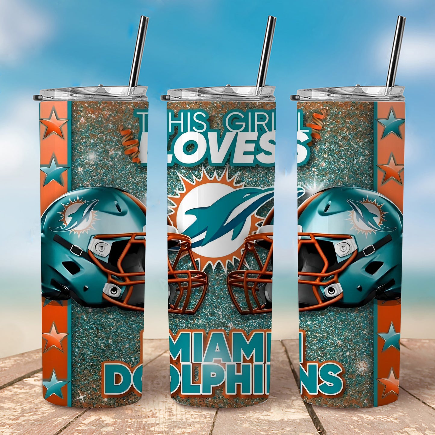 "This Girl Loves...." American Football Tumbler, 20 oz Tumbler