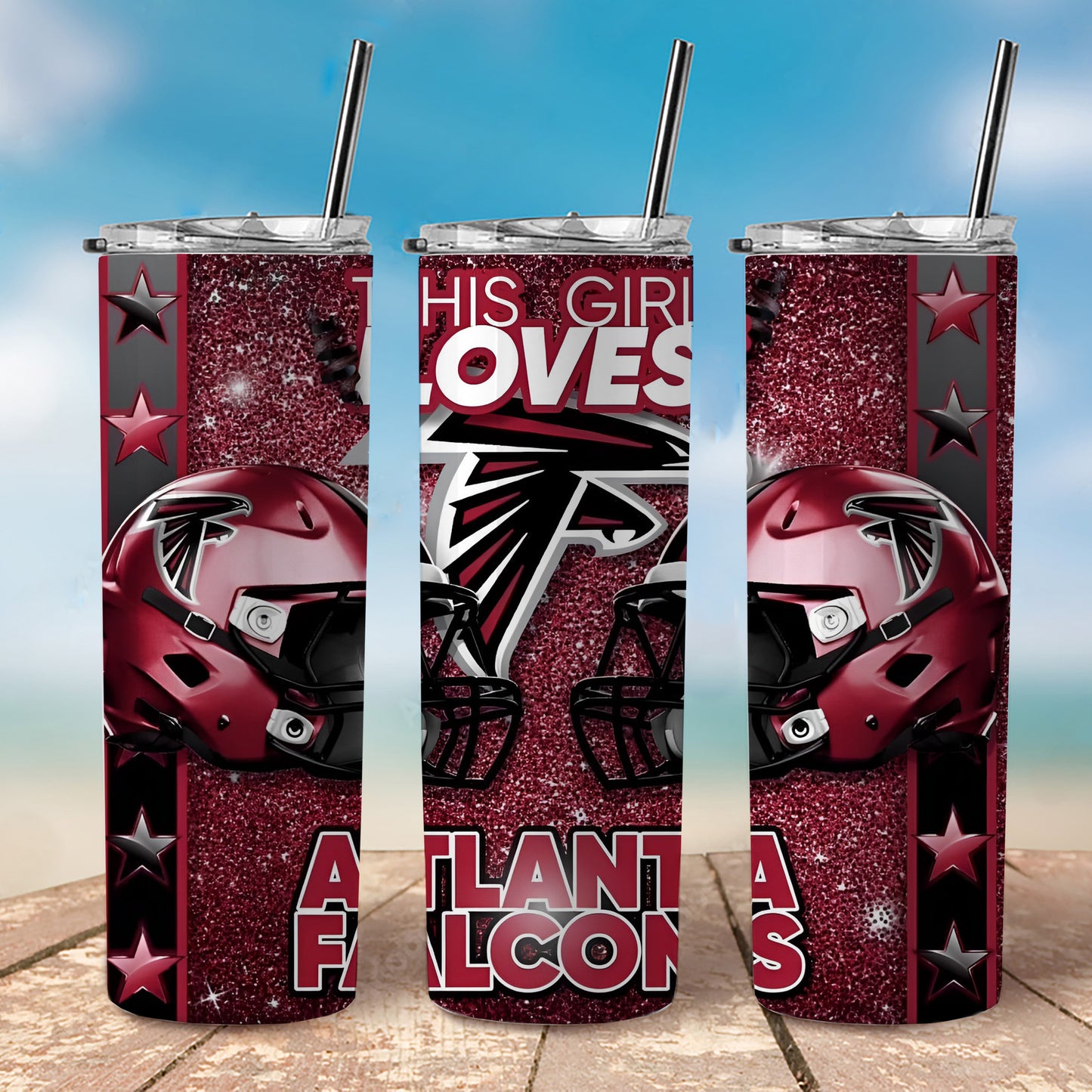 "This Girl Loves...." American Football Tumbler, 20 oz Tumbler