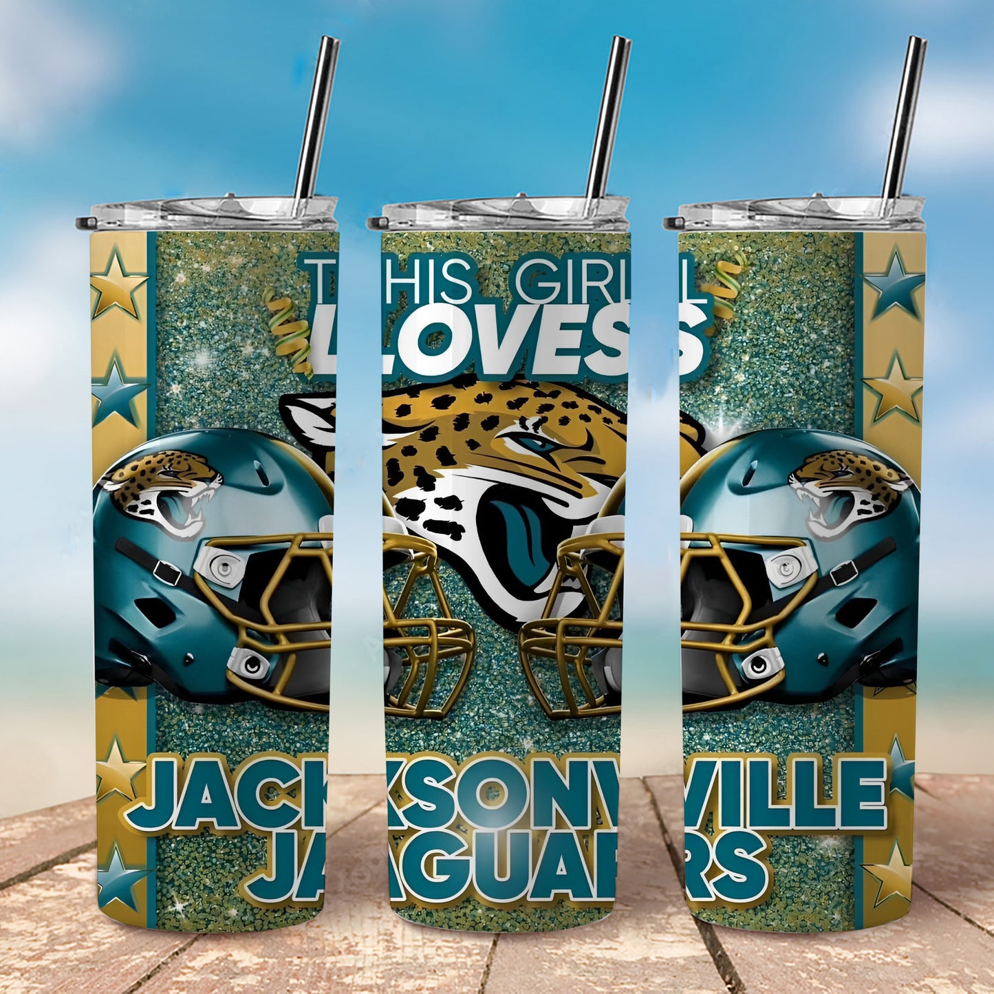 "This Girl Loves...." American Football Tumbler, 20 oz Tumbler