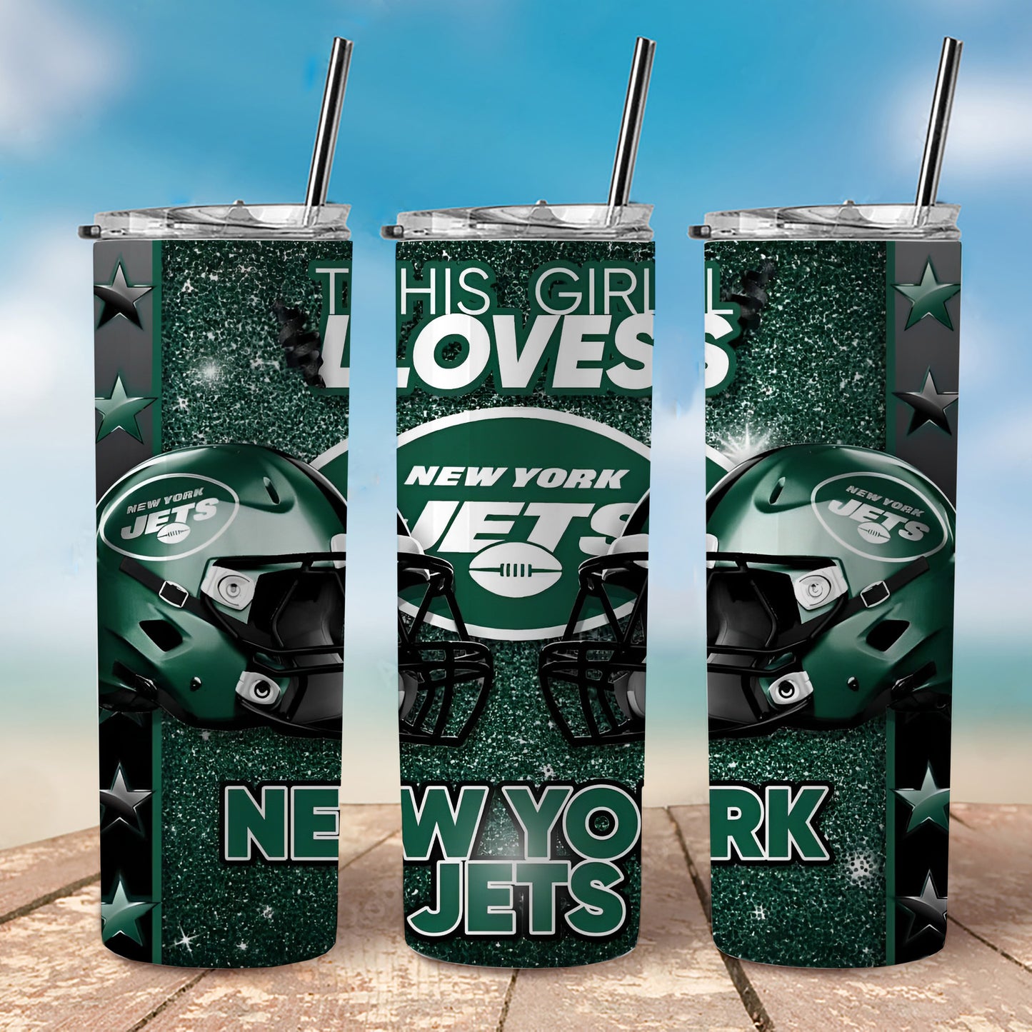 "This Girl Loves...." American Football Tumbler, 20 oz Tumbler