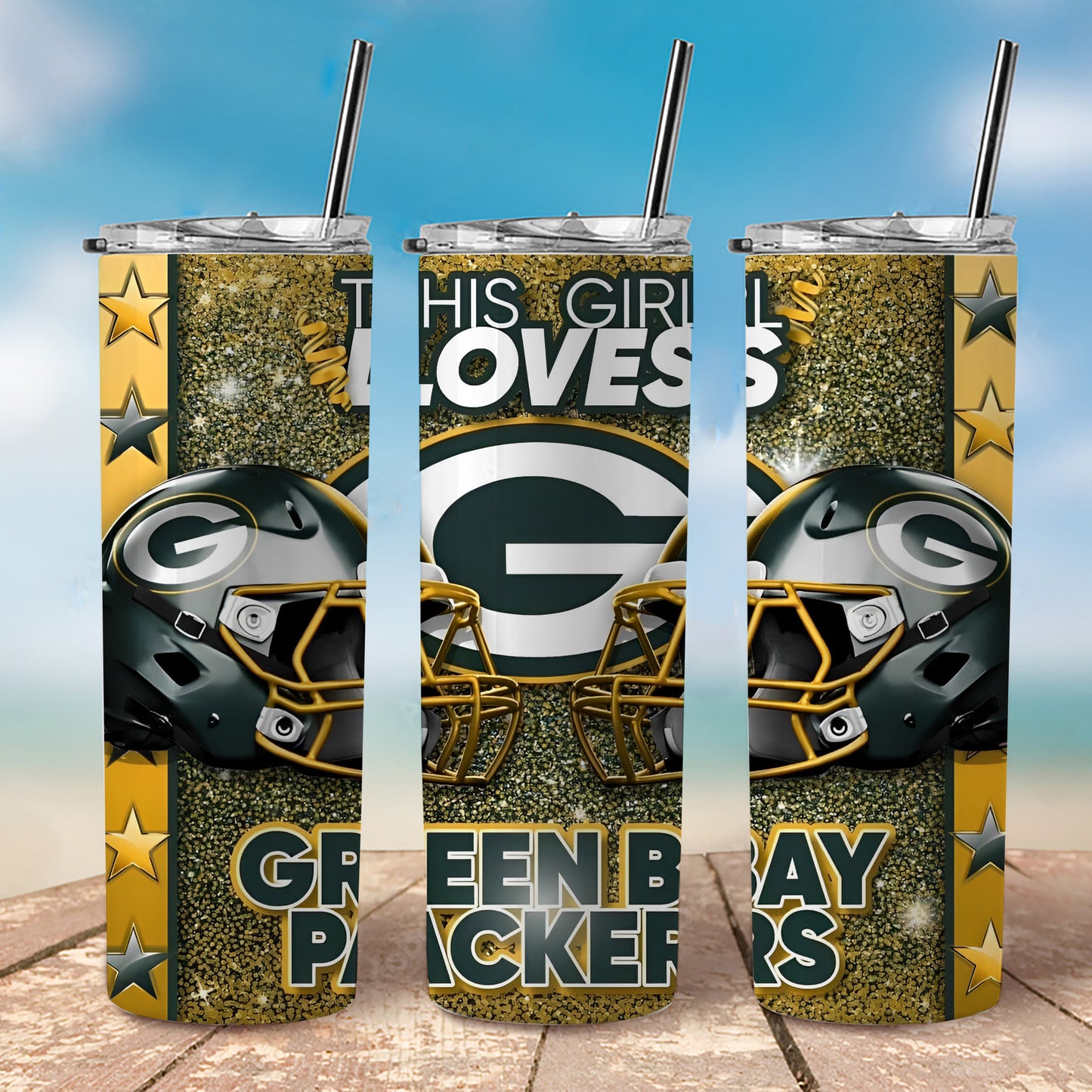 "This Girl Loves...." American Football Tumbler, 20 oz Tumbler