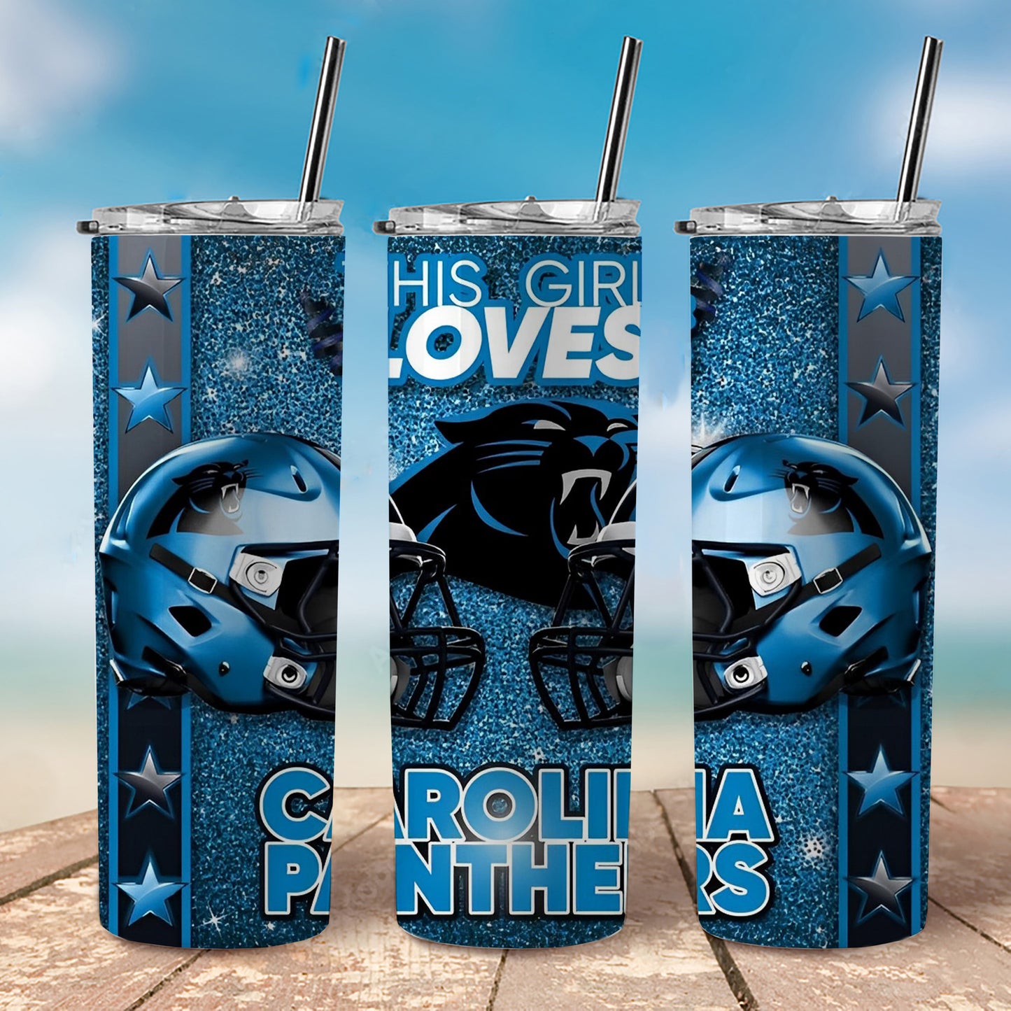 "This Girl Loves...." American Football Tumbler, 20 oz Tumbler