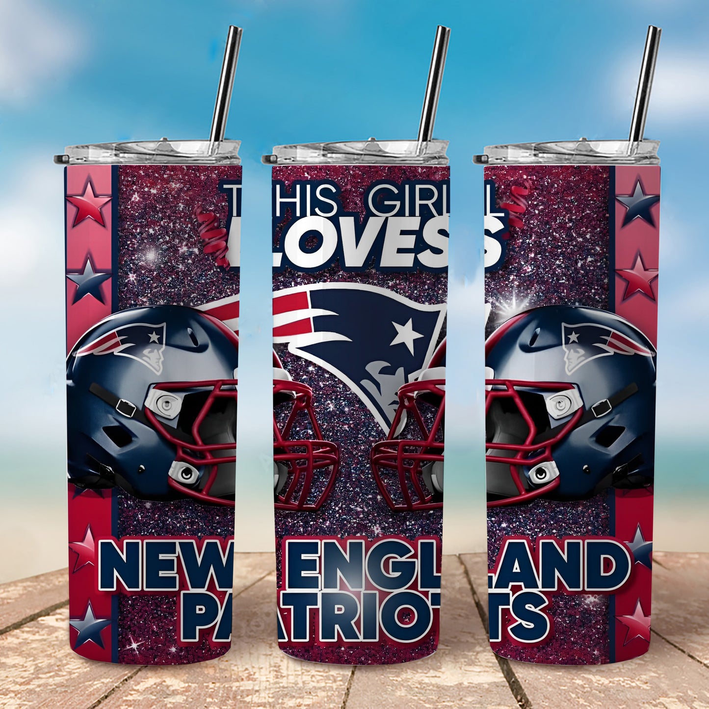 "This Girl Loves...." American Football Tumbler, 20 oz Tumbler