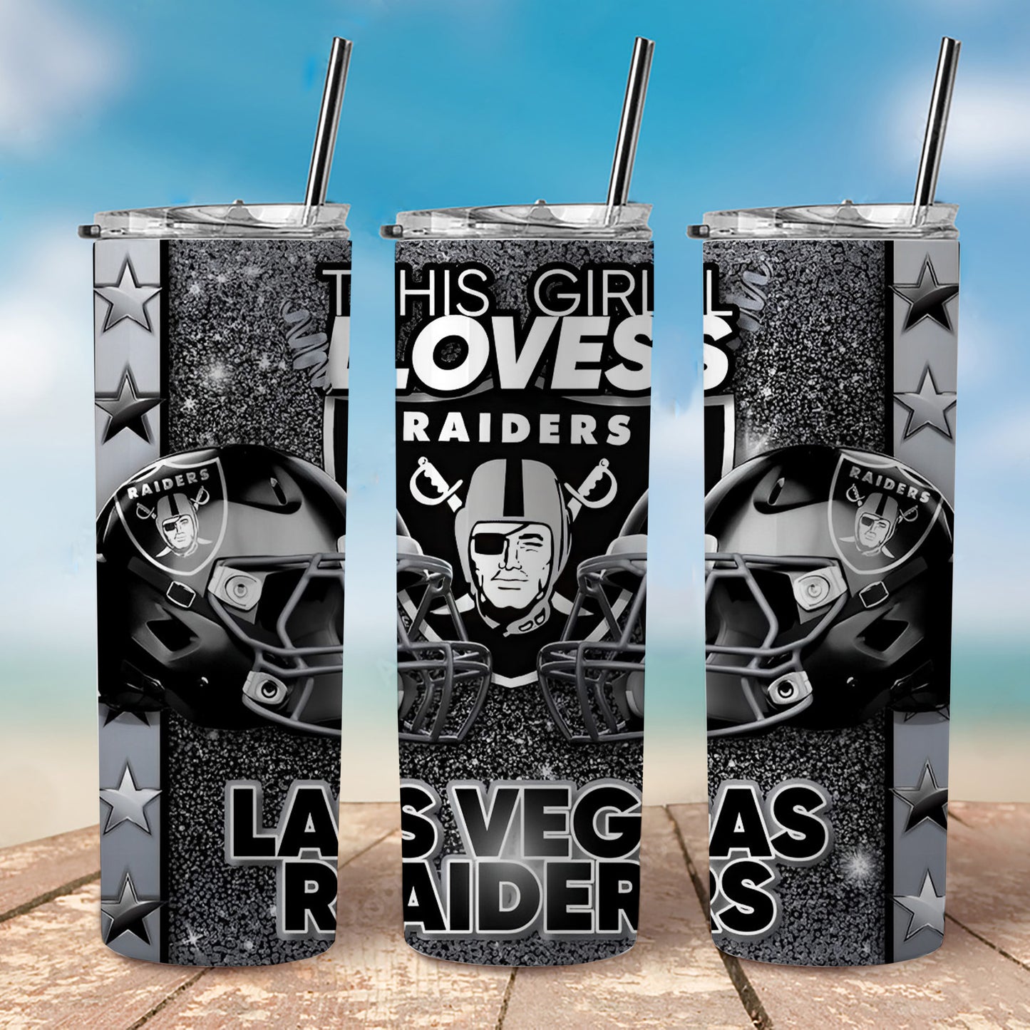 "This Girl Loves...." American Football Tumbler, 20 oz Tumbler