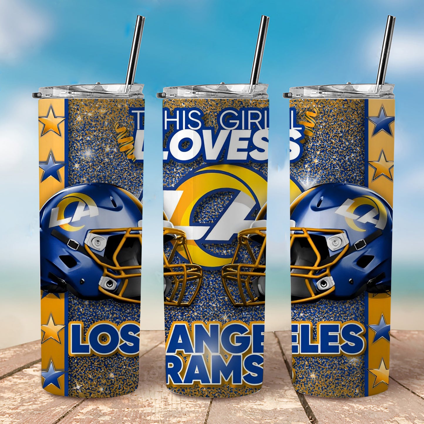 "This Girl Loves...." American Football Tumbler, 20 oz Tumbler