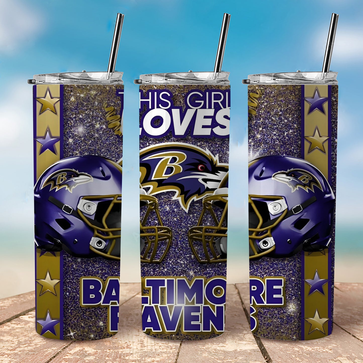 "This Girl Loves...." American Football Tumbler, 20 oz Tumbler