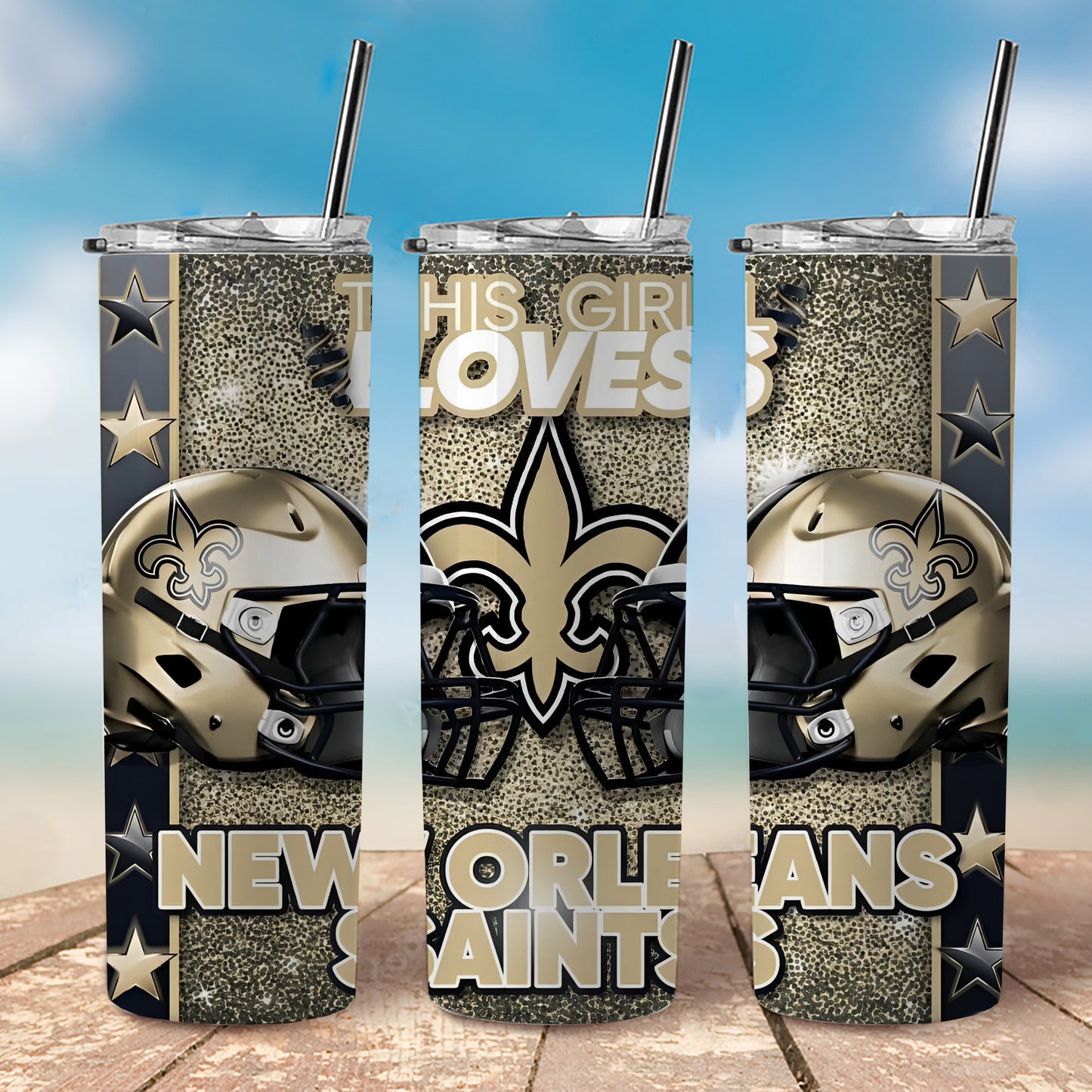 "This Girl Loves...." American Football Tumbler, 20 oz Tumbler