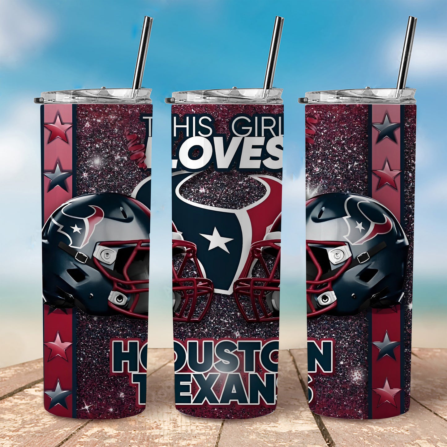 "This Girl Loves...." American Football Tumbler, 20 oz Tumbler