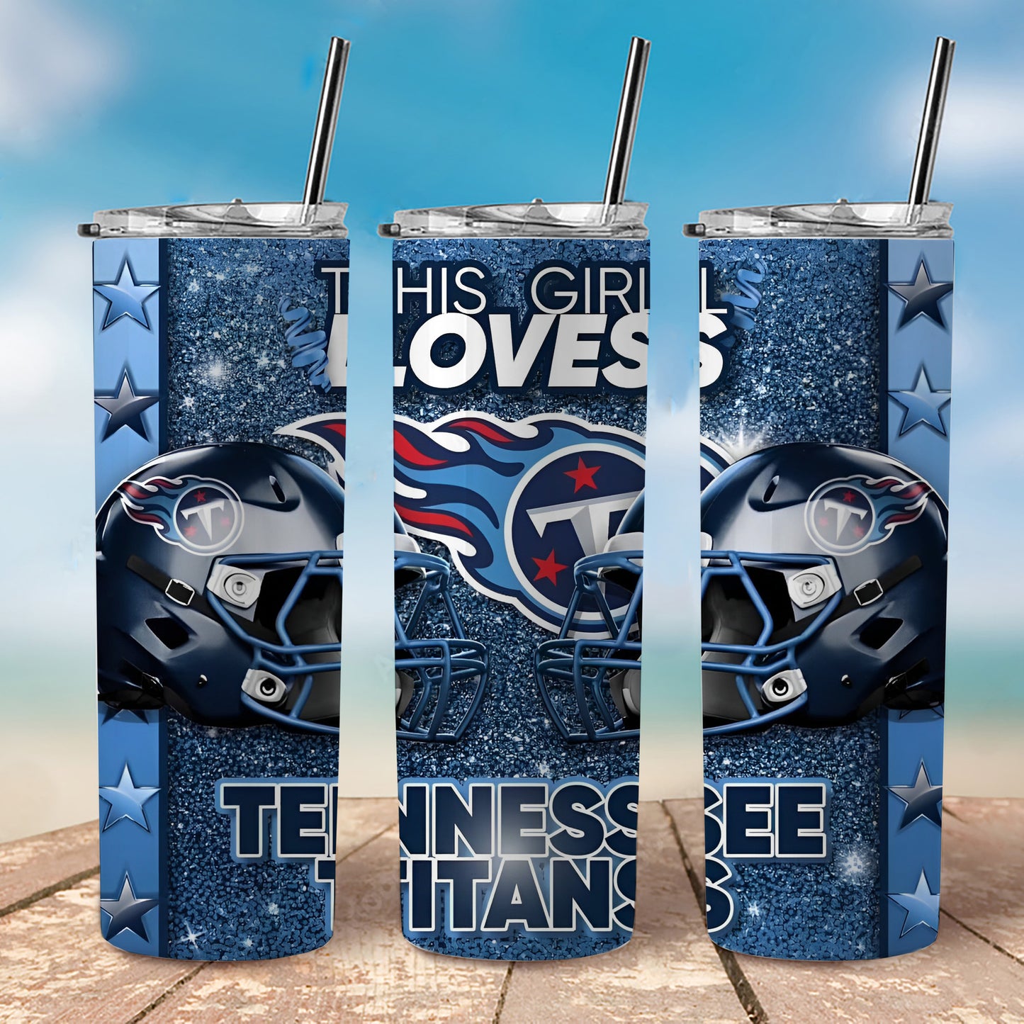 "This Girl Loves...." American Football Tumbler, 20 oz Tumbler