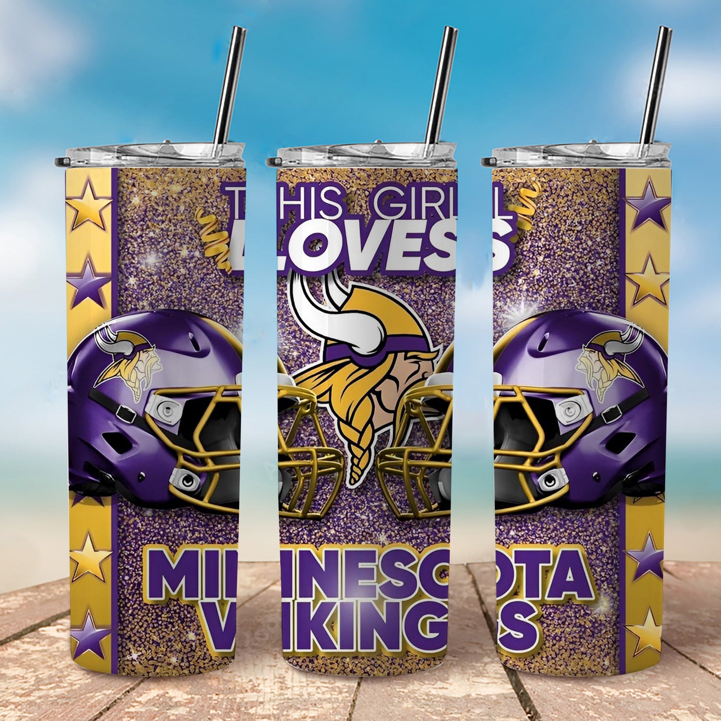 "This Girl Loves...." American Football Tumbler, 20 oz Tumbler